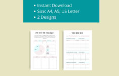 70 20 10 Budget Planner 70 20 10 Template 70 20 10 Method Etsy
