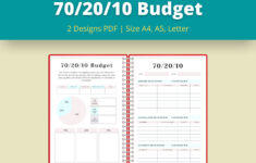 70 20 10 Budget Planner 70 20 10 Template 70 20 10 Method Etsy