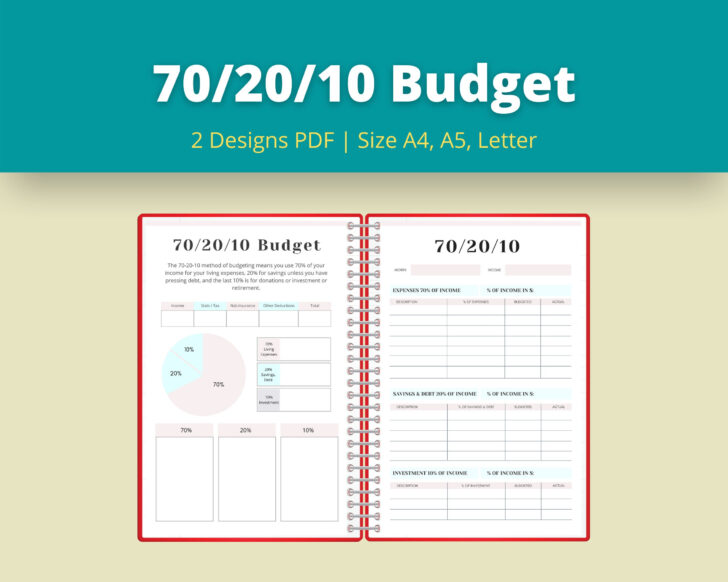 70 20 10 Budget Worksheet