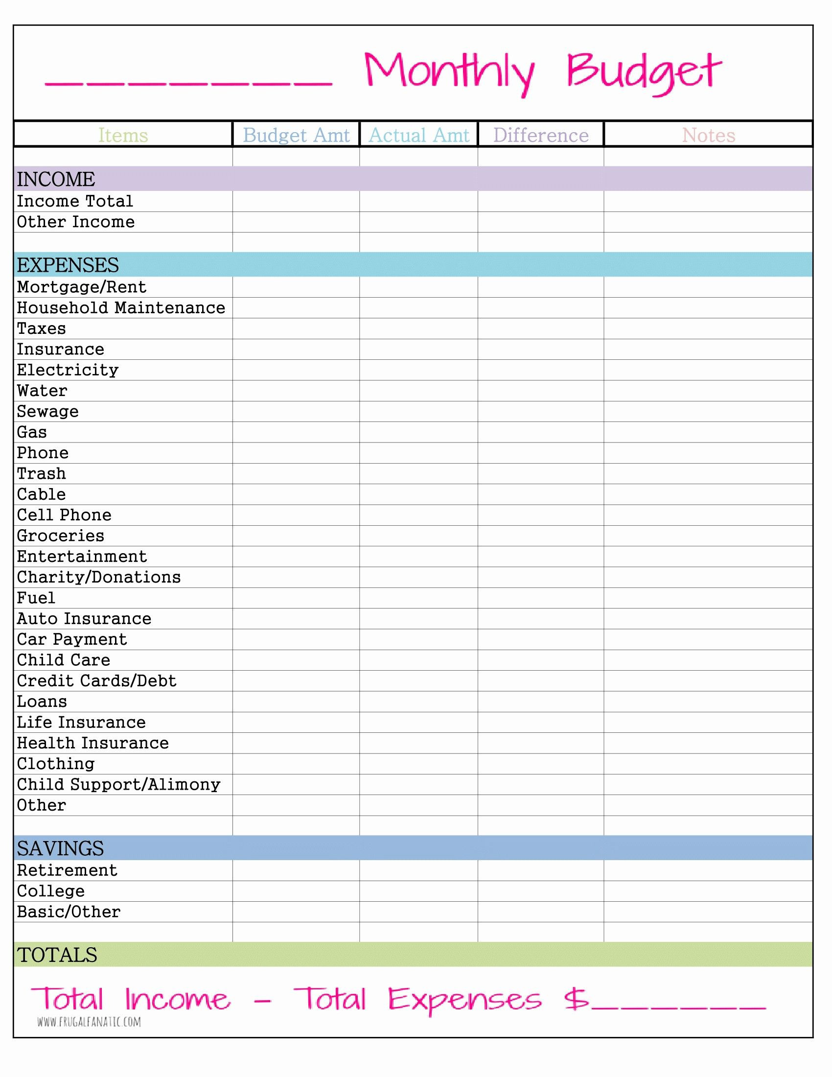 Aarp Retirement Budget Worksheet Db excel