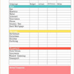 Basic Budget Worksheet College Student Db Excel