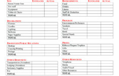 Event Budget Worksheet New Song Church Ministries