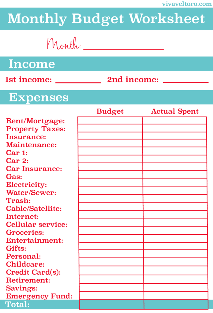 How Does A Monthly Budget Worksheet Help You