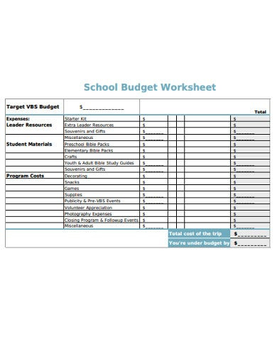 10 School Budget Templates In Google Docs Google Sheets Excel 