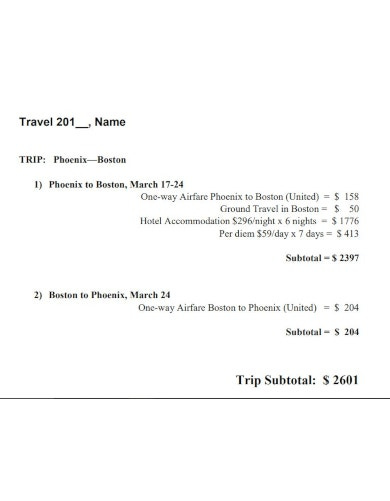 10 Travel Budget Templates Excel Word Numbers Pages PDF Free 