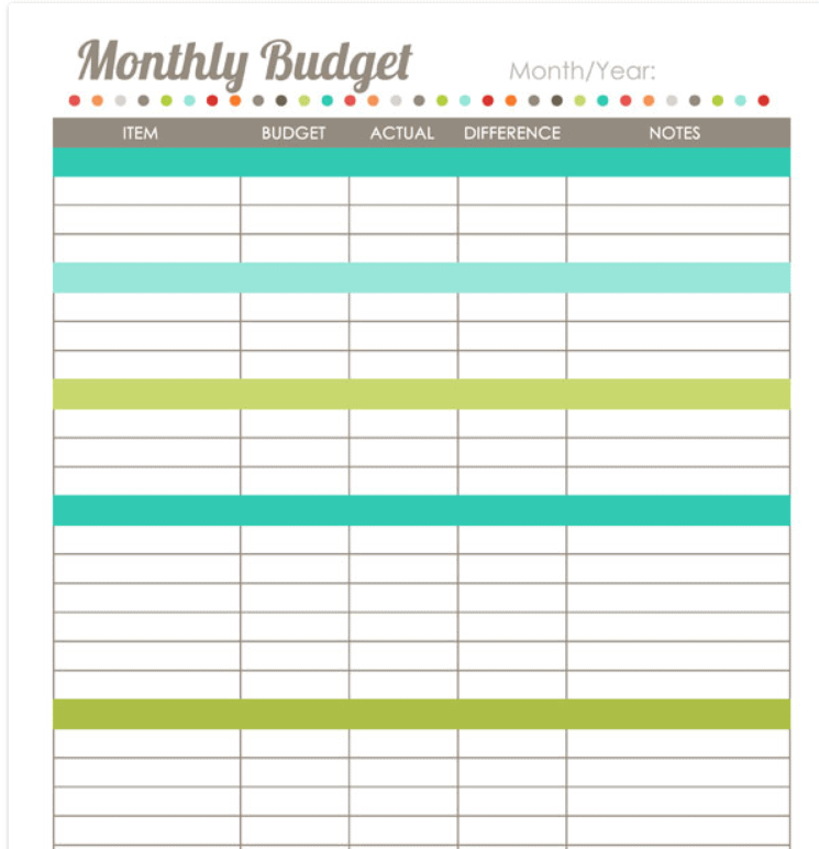 11 Cute Printable Monthly Budget Worksheets Cute And Free 