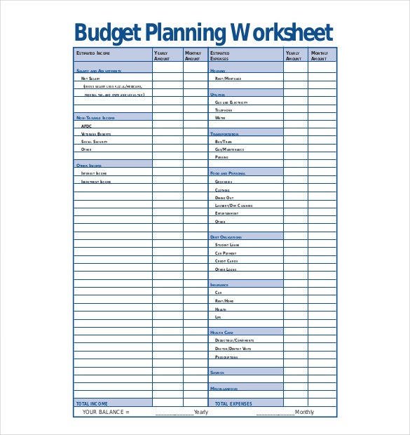 16 Budget Planner Templates Free Sample Example Format Download 