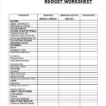 17 Printable Budget Worksheet Templates Word PDF Excel Free