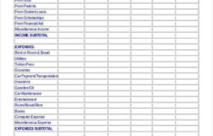 17 Printable Budget Worksheet Templates Word PDF Excel Free