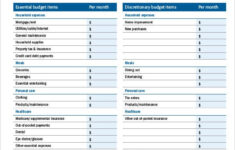 17 Printable Budget Worksheet Templates Word PDF Excel Free
