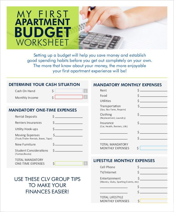 17 Simple Monthly Budget Worksheets Word PDF Excel Free 
