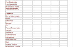 17 Simple Monthly Budget Worksheets Word PDF Excel Free