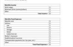 17 Simple Monthly Budget Worksheets Word PDF Excel Free