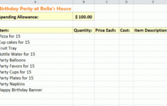 19 Free Birthday Budget Templates MS Excel Planner Sheets