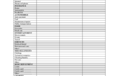 2020 Monthly Budget Form Fillable Printable PDF Forms Handypdf