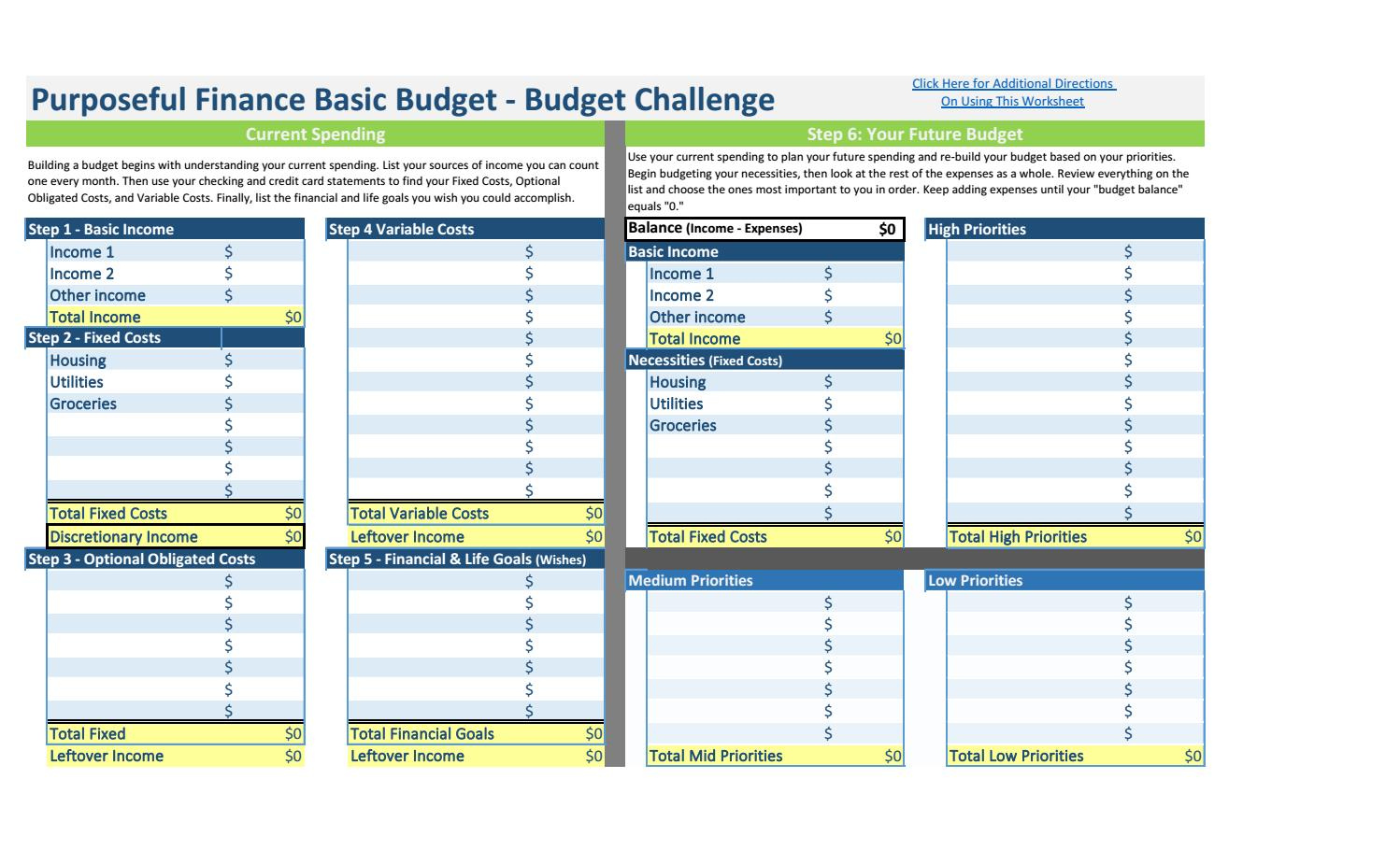Fsu Budget Worksheet Budgeting Worksheets