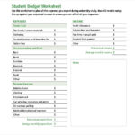 5 Student Budget Worksheet Templates PDF Word Free Premium