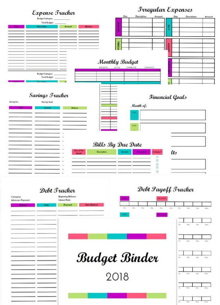 Free Printable Budget Binder Worksheets 2020
