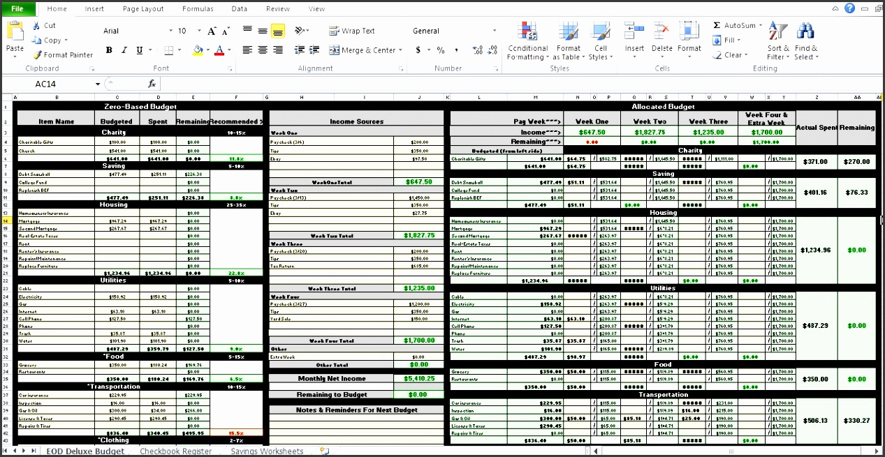 9 Excel Budget Worksheet Template SampleTemplatess SampleTemplatess
