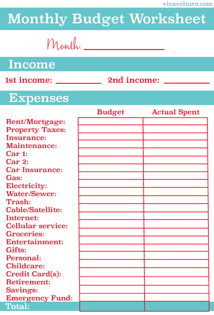 Basic Budget Worksheet For Young Adults Db Excel Budgeting Worksheets