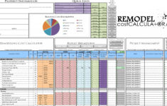 Bathroom Remodel Budget Spreadsheet Db excel