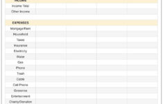 Blank Budget Spreadsheet Regarding Free Printable Budget Worksheet