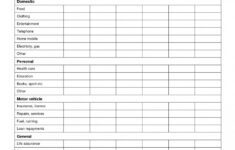 Blank Budget Worksheet Printable Printable Worksheets