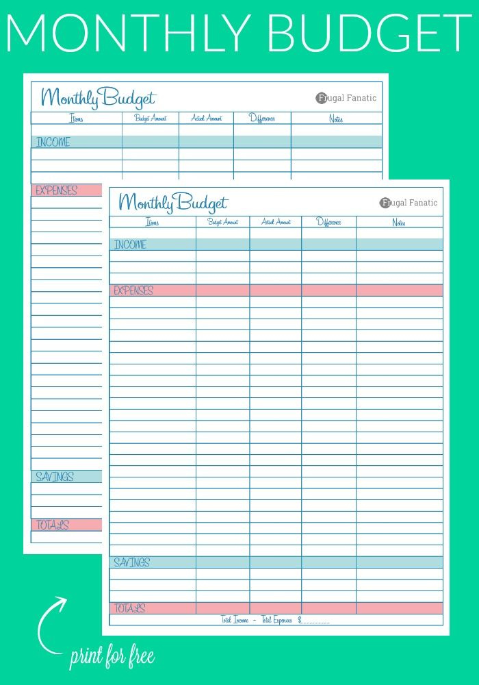 Blank Monthly Budget Worksheet Budgeting Worksheets Monthly Budget 