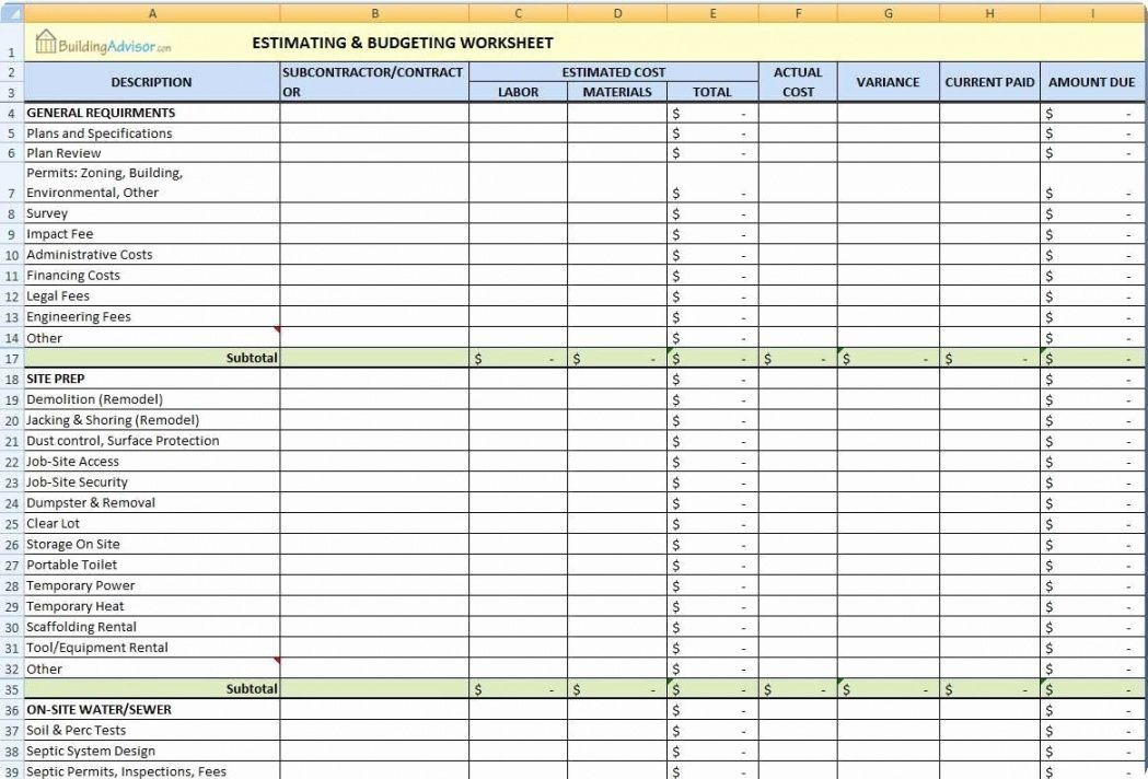 Browse Our Example Of House Flip Budget Template For Free Excel 