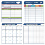 Budget And Bill Management Set Editable Financial Organizing