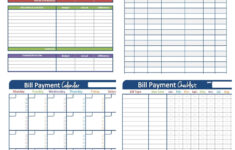 Budget And Bill Management Set Editable Financial Organizing