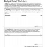 Budget Detail Worksheet