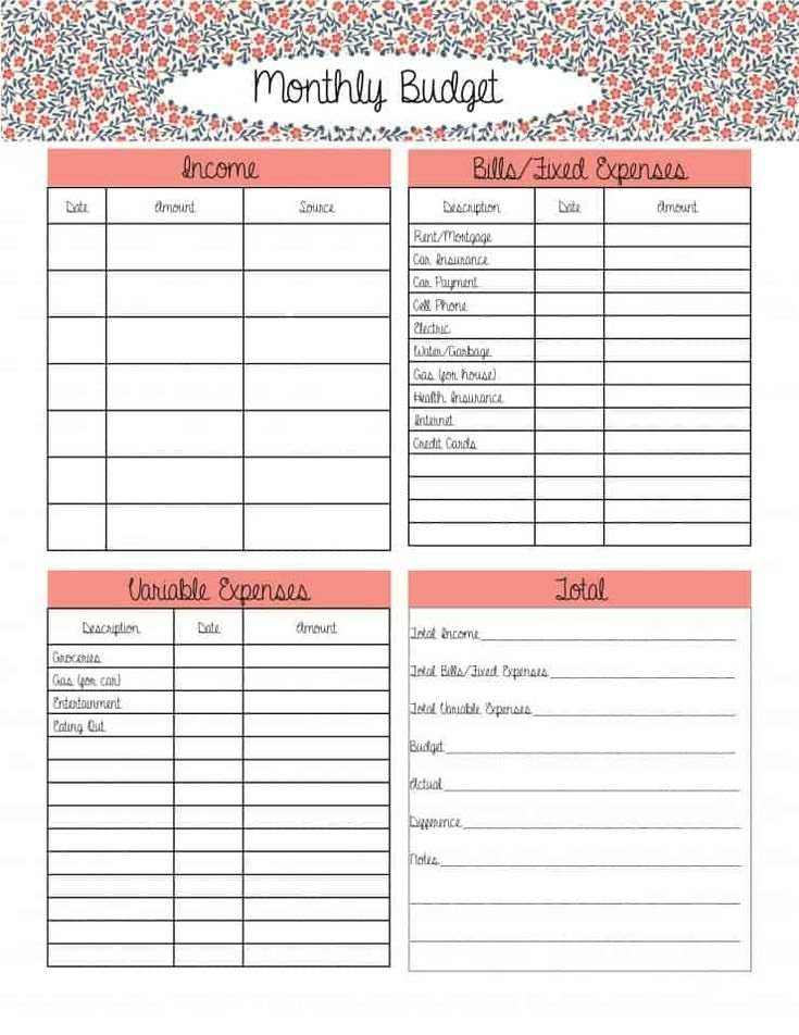 Budget Template For Young Adults Budget Planner Template Monthly 