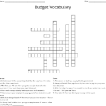 Budget Vocabulary Crossword WordMint