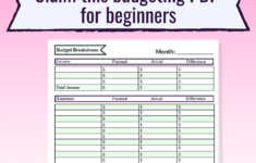 Budget Worksheet Budgeting Worksheets Free Budget Simple Budget