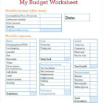 Budget Worksheets In Spanish Budgeting Worksheets Printable Budget