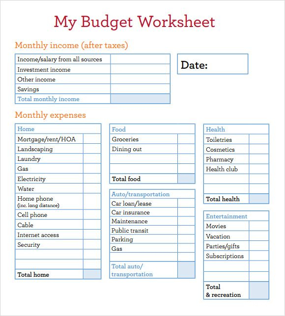 Budget Worksheets In Spanish Budgeting Worksheets Printable Budget 