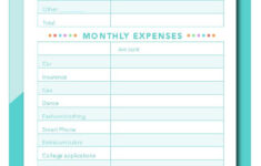 Budgeting Worksheets Teens Budget Budgeting