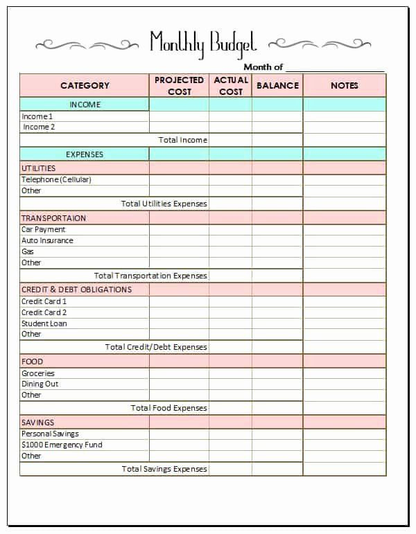 Chase Monthly Living Expense Worksheet Printable Worksheet Template