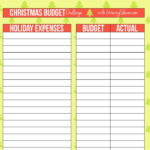 Christmas Budget Worksheet Printable Christmas On A Budget Budgeting