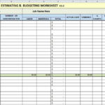 Construction Estimating Spreadsheet