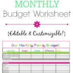 Cute Monthly Budget Printable Free Editable Template Monthly Budget