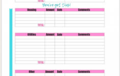 Cute Monthly Budget Template Addictionary