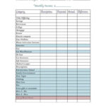 Dave Ramsey Monthly Budget Excel Spreadsheet Spreadsheets