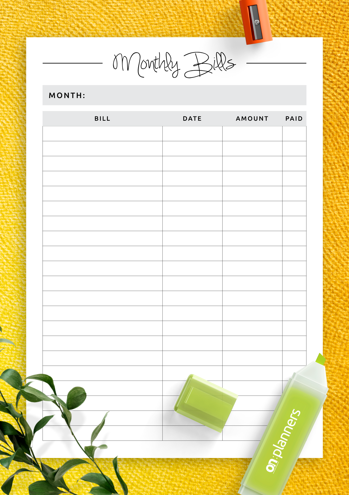 Download Printable Simple Budget Template PDF Personal Budget 