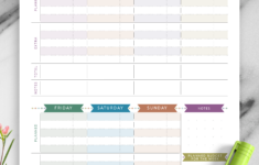 Download Printable Weekly Budget Casual Style PDF
