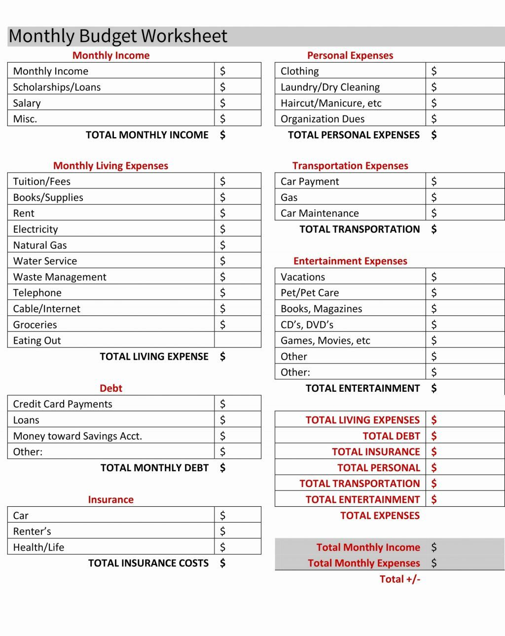 Example Of Gail Vaz Oxlade Budget Spreadsheet Dave Ramsey Printable 