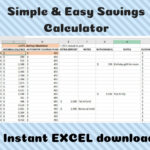 Excel Savings Calculator Excel Savings Spreadsheet Excel Savings
