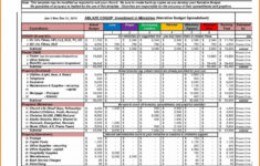 Family Budget Balance Sheet Template Sample Spreadsheet Free Balance