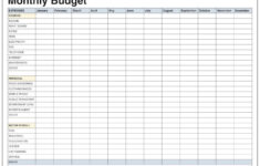 Family Monthly Budget Worksheet Budget Spreadsheet Template